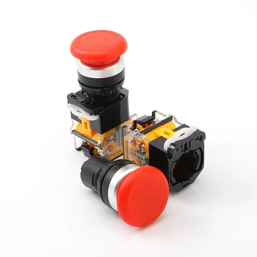 Imagen 2 del producto Interruptor de botón pulsador de LA38-11 de 22mm, autobloqueo, interruptor giratorio, indicadores de encendido/apagado, contacto de plata