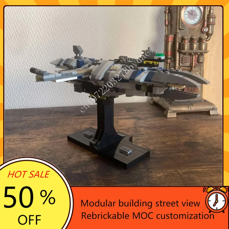 

438 шт., Munificent Class Frigate, масштаб миди, космическая война, военный MOC, космический корабль, боевая модель, пазлы на заказ, сделай сам, сборная модель, подарок