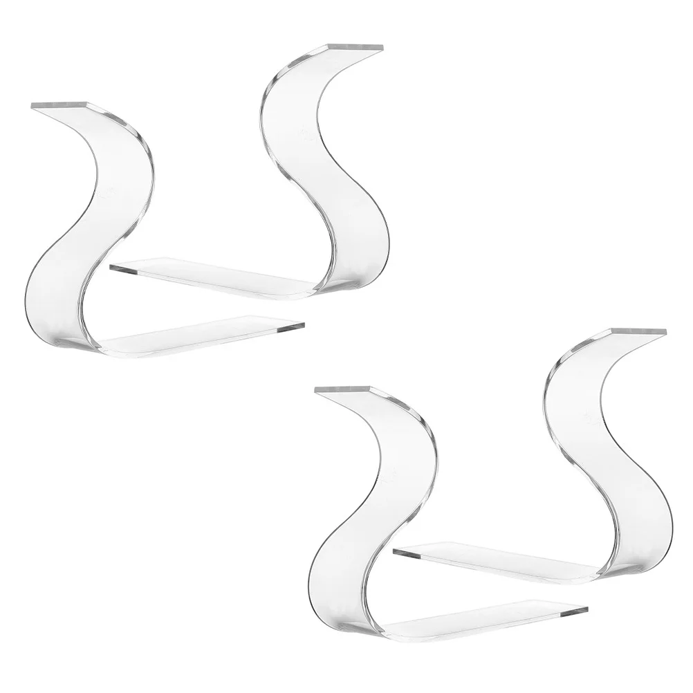 

4pcs High Heel Shoe Display Rack Acrylic Transparent Shoes Holder For Boots Organizer Stand Storage Rack For Home Hotel