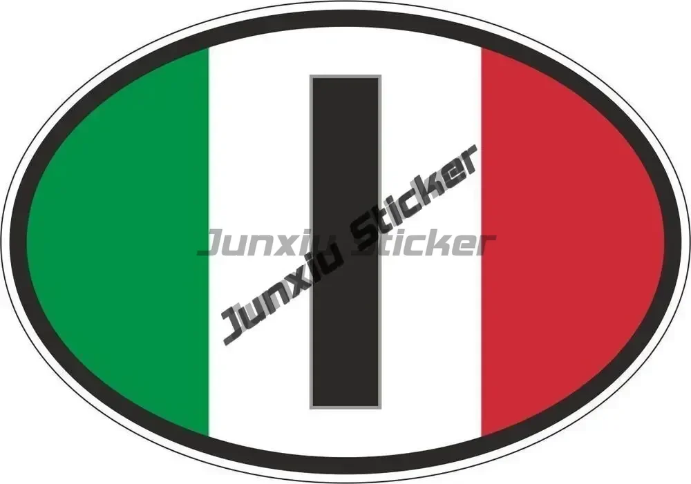 Italian Flag Football Vinyl Decal Italy Sicilia Sticker City Flag Shield Patriotism Decal for Cars Laptops Windows Trucks Walls