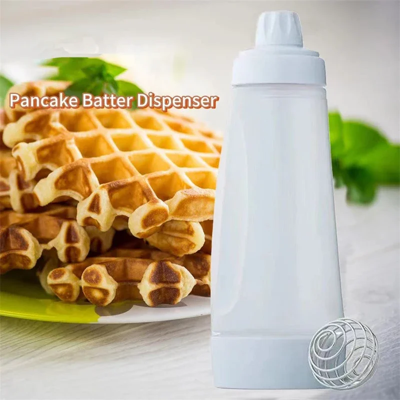 

Waffles Dispenser 1000ml Batter Mixing Bottle Pancake Dispenser and Mixer Pancake Batter Shaker Bottle Cake Baking Cookie Tools