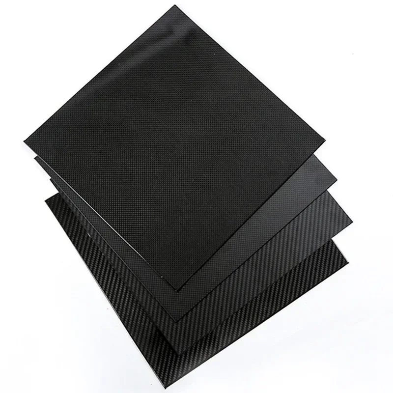 300mm×300mm  Real Carbon Fiber Plate Panel Sheets 0.5mm 1mm 1.5mm 2mm 3mm 4mm 5mm thickness Composite Hardness Material for RC