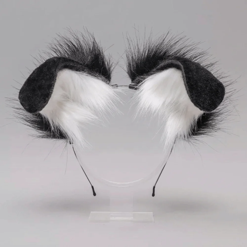 Cute Animal Dog Ears Headband Artificial Realistic Lolita Ears Headwear Hair Accessories Reusable Cosplay Headband Festival