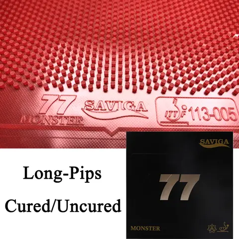 SAVIGA 77 Monster Table Tennis Rubber Long-Pips Cured/No Cured ITTF Approved OX Ping Pong Rubber Fast Attack Without Sponge