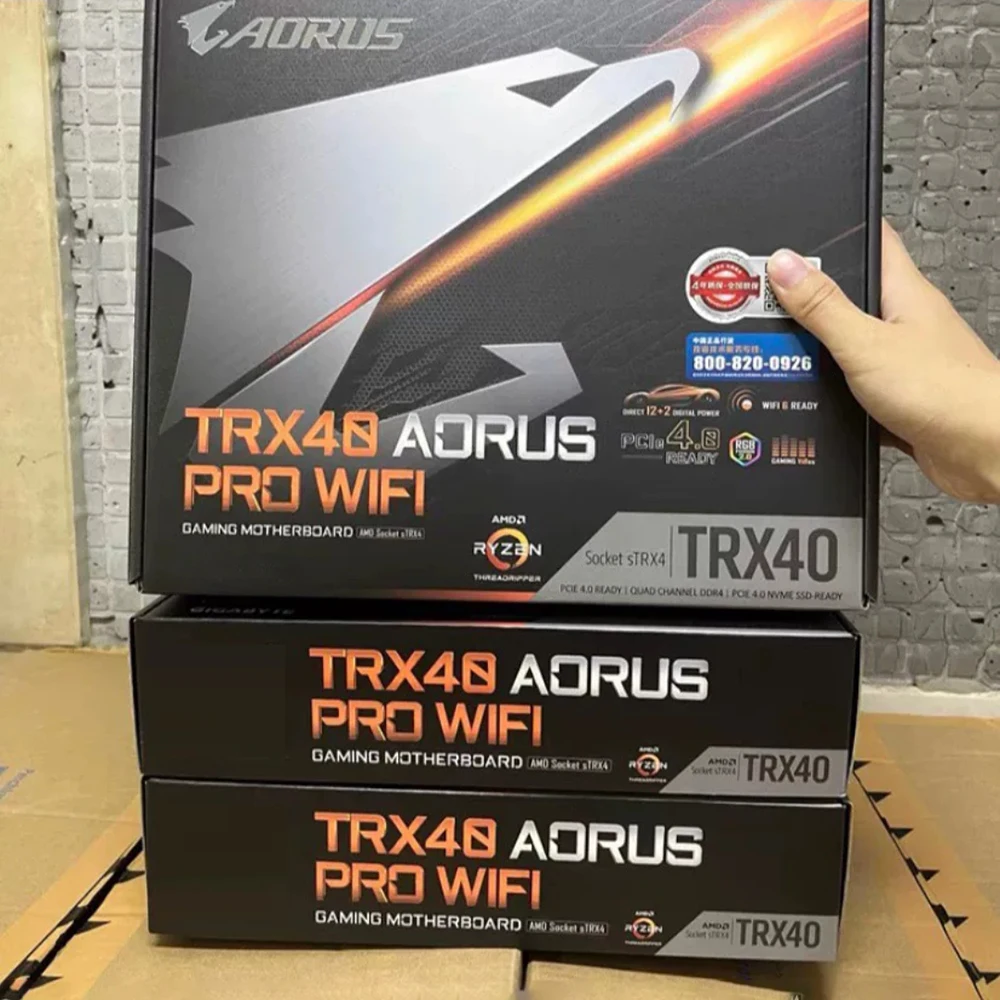 기가바이트 TRX40 AORUS PRO 와이파이 슬롯, DDR4 PCI-E4.0 ATX용, 1 개