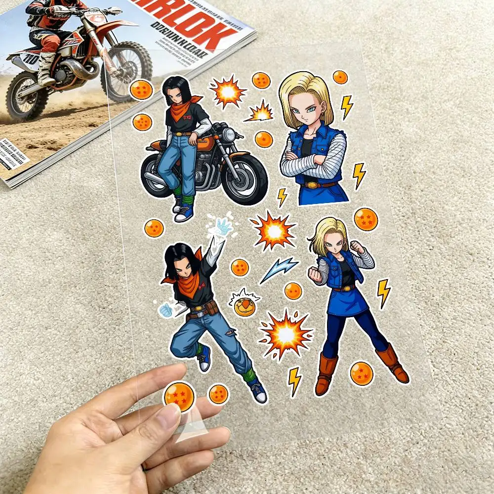 

DRAGON BALL GOKU Reflective motorcycle stickers, 3M safety warning at night in the dark scooter helmets