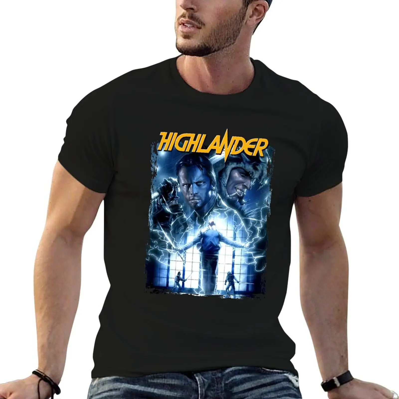 Modern Action Fantasy Story Legendary Thirst Highlander Movie Berlin T-Shirt affliction shirts graphic shirts Men's clothing