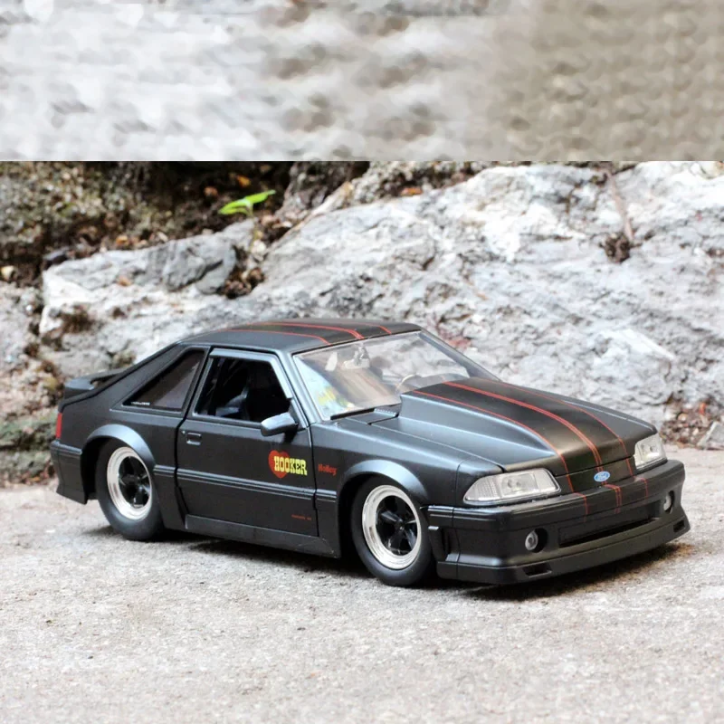 

Детский игрушечный автомобиль без коробки 1:24, масштаб 1989, Ford Mustang GT Bigtime Muscle Jada, литой и игрушечный автомобиль, матовый черный 32304, подарок для хобби