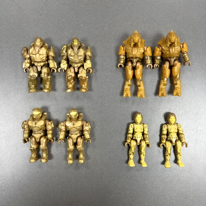 8pcs Mega Construx Blocks Infinite UNSC Spartan Master Chief (Gold) Atriox (Gold) Cortana (Gold) Arbiter (Gold)  20th