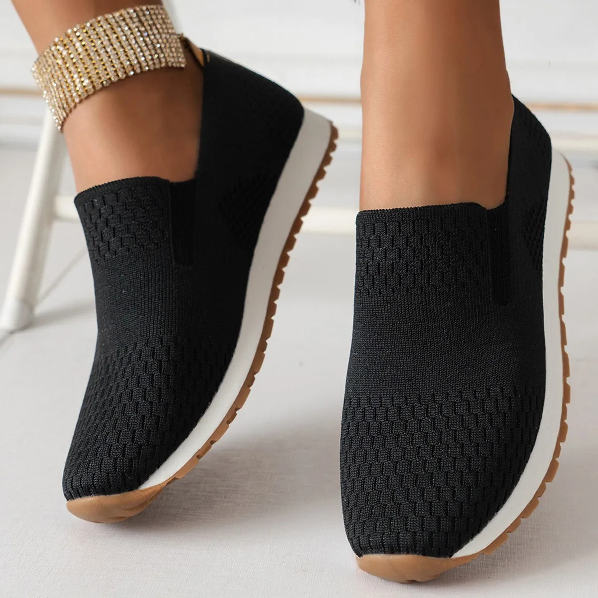 Vrouwen Schoenen Mode Vrouwen Flats Slip Op Mesh Schoenen Vrouw Lichte Sneakers Lente Herfst Loafers Femme Mand Flats Schoenen