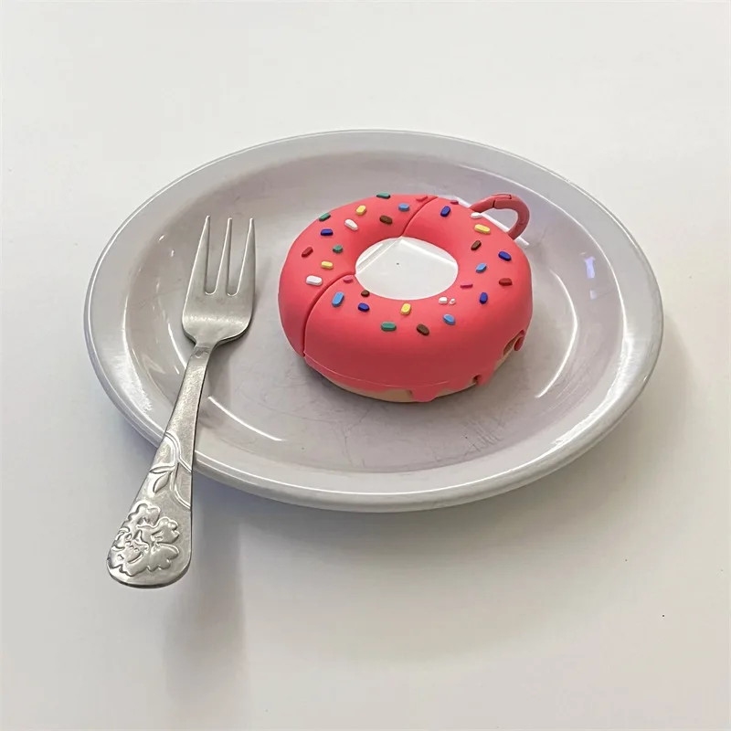 For Airpods Pro 2 Case,Cute 3D Doughnut Food Case For Airpods 1/2 Case,Soft Silicone Protective Earphone Cover For Girls/Women