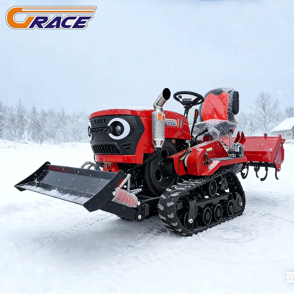 

Customization Cheap CE 35HP Crawler Micro Rotary Tiller Cultivator Mini Crawler Tractor with Farm Tools