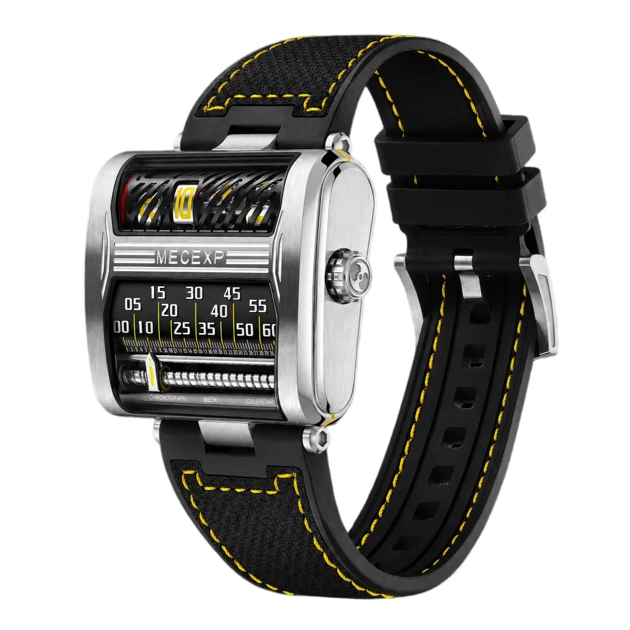 MECEXP Watch MS1002 Stainless steel Yellow Mechanical Male Luxury Wrist Watch
