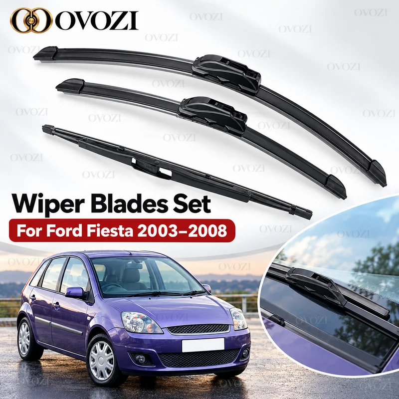 Front Rear Windshield Windscreen Wiper Blades Set For Ford Fiesta Hatchback MK5 2003 2004 2005 2006 2007 2008 Window Wiper