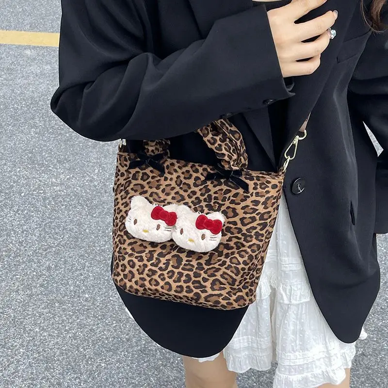 Süße Hallo Kitty Anime Kawaii Sanrio Ins Mode Druck Lagerung Tasche Nette Y2k Ins Mode Große Kapazität Handtasche Geschenke Spielzeug