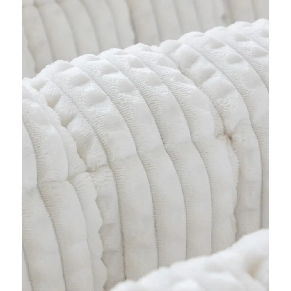 غطاء أريكة للكلاب غامض قابل للغسل، واقي أريكة ثلاثي الوسائد صديق للحيوانات الأليفة، بطانية مضادة للانزلاق (أبيض، 27.6 × 20.7 بوصة) #4