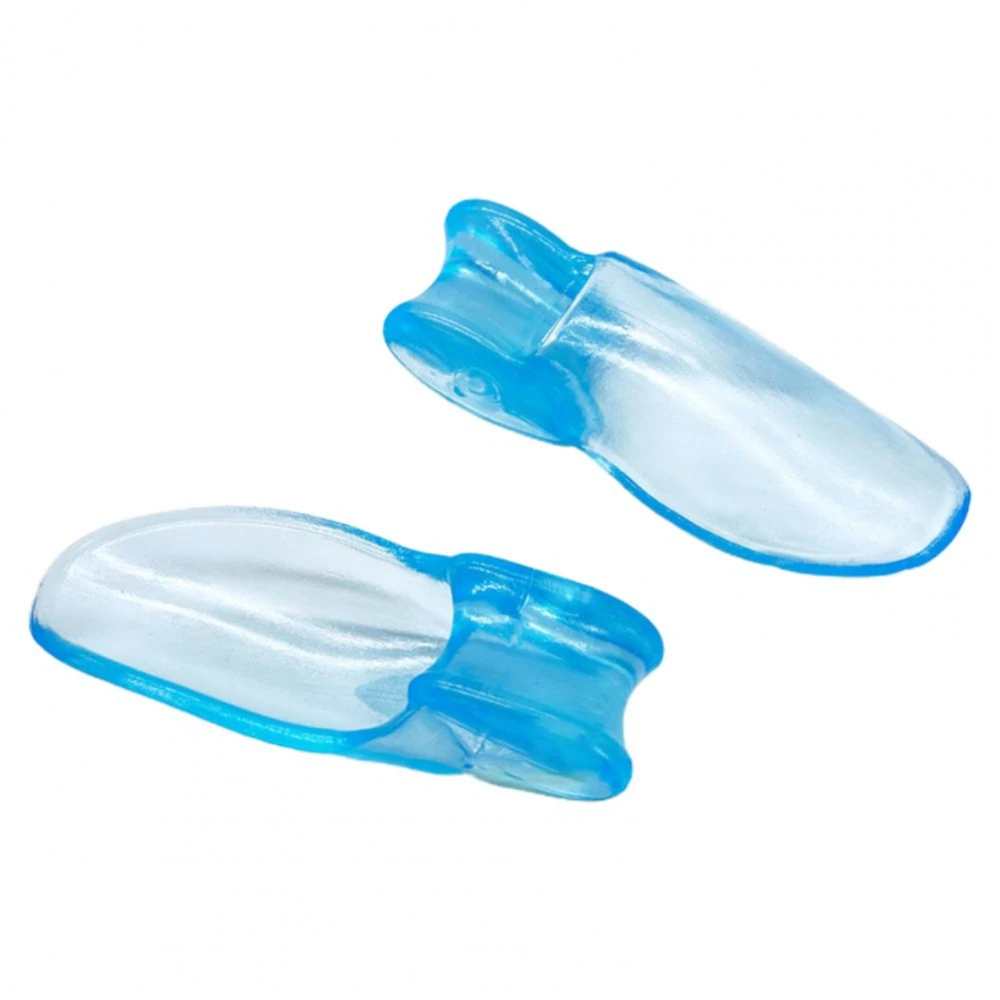 Separador de silicona para dedos de los pies, Corrector de hueso de Gel Alisador, Protector de juanete, ajustador de pies masajeador, 2 piezas