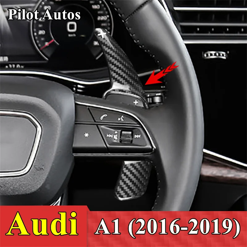 

Genuine Carbon Fiber Car Steering Wheel Shift Paddle Extended Shifter Trim Cover For Audi A1 2016 2017 2018 2019