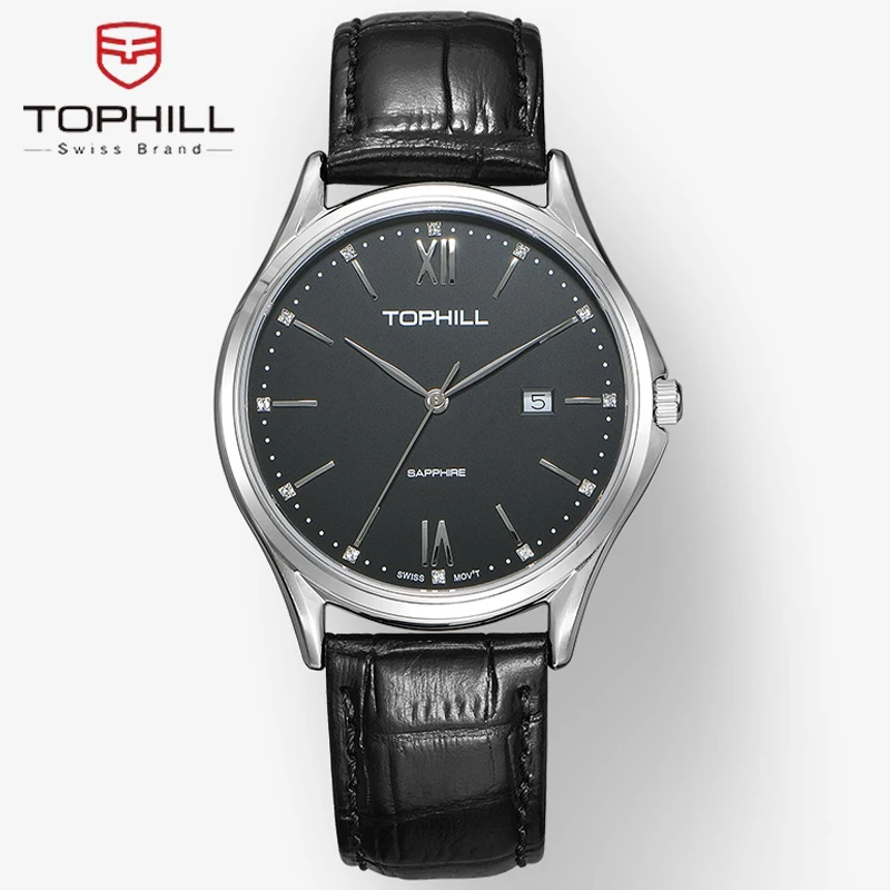 

TOPHILL 39mm Watch For Men Luxury Imported from Switzerland Ronda 505 Quartz Movement Men Watch Sapphire Crystal 50M Waterproof