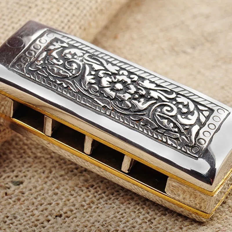 Imagem -03 - Sterling Silver Harmonica Pingente Requintado Vintage Esculpido Presente dos Homens Novo Bocai-s925