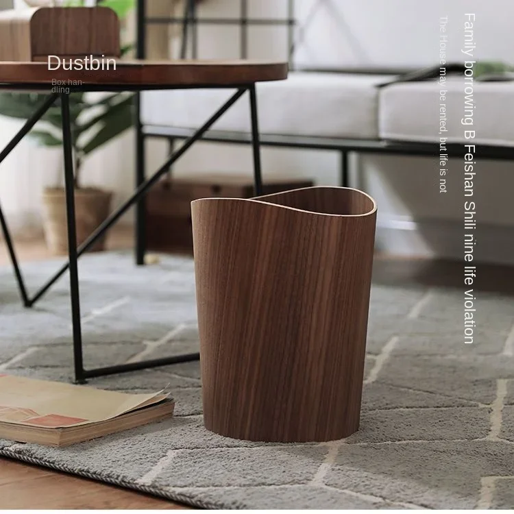 Creative Storage Wooden Trash Can Home Bucket Garbage Bin Hotel Living Room Office Wastebasket Cans Wholesales