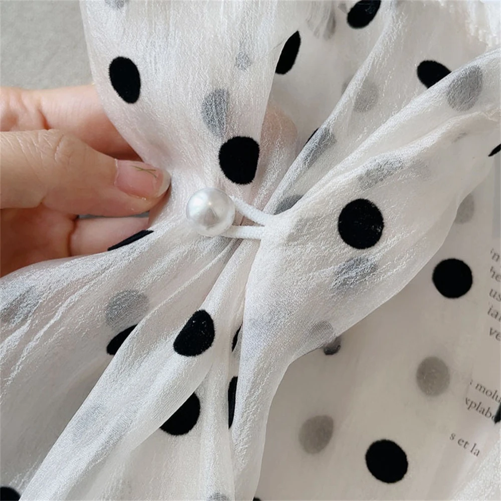 High Quality Flocking Tulle Sunburn Sleeve Cover Sexy Lace Pearl Button Uv Blocking Gloves Women\'s Removable Sleeves Cool Muff