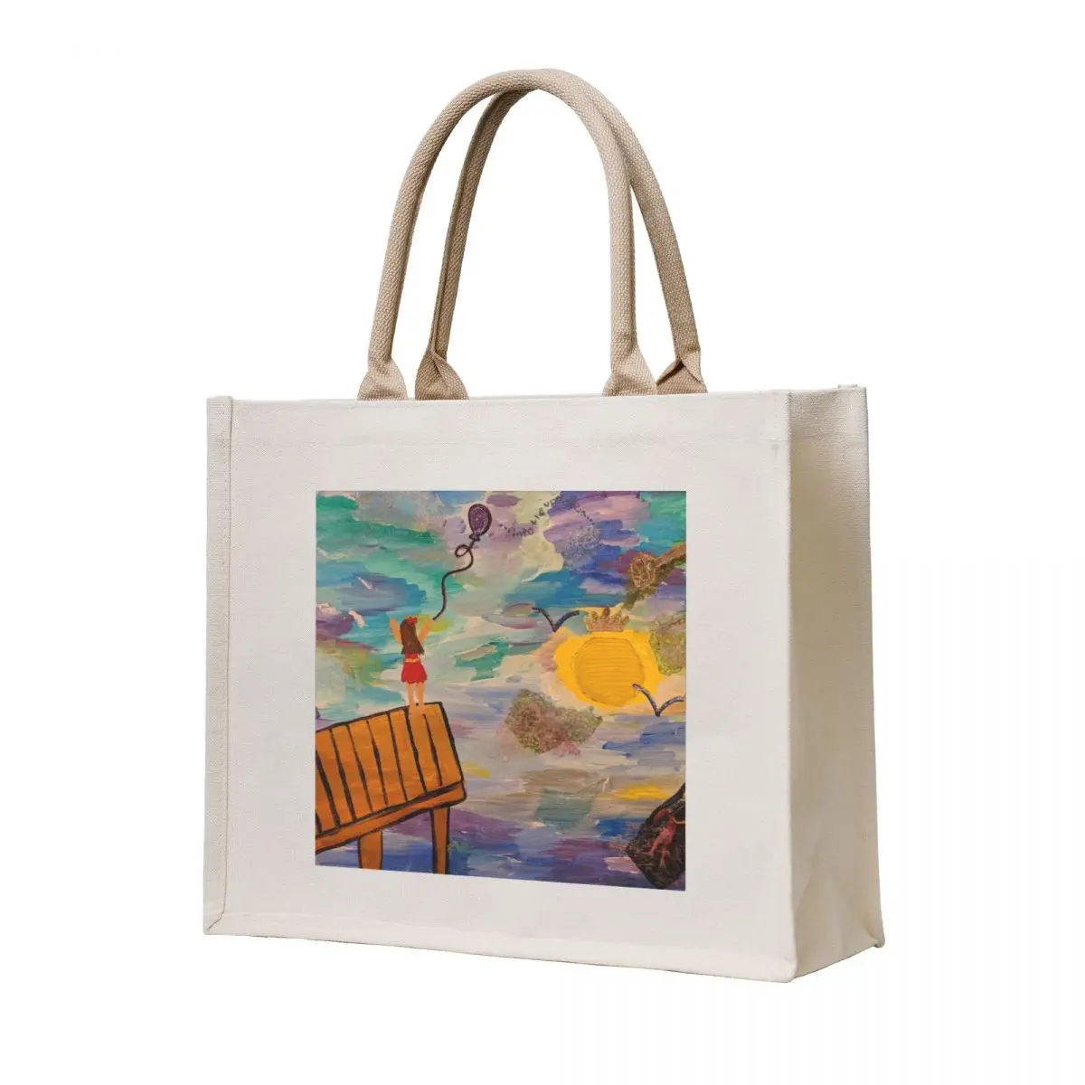 

Sunrise on the Dock Tote Bag Shopper supermarket folding bag tote bag university