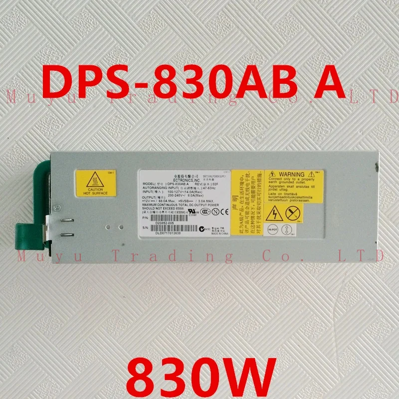 Almost New Original PSU For Delta 830W Power Supply DPS-830AB A D20852-005