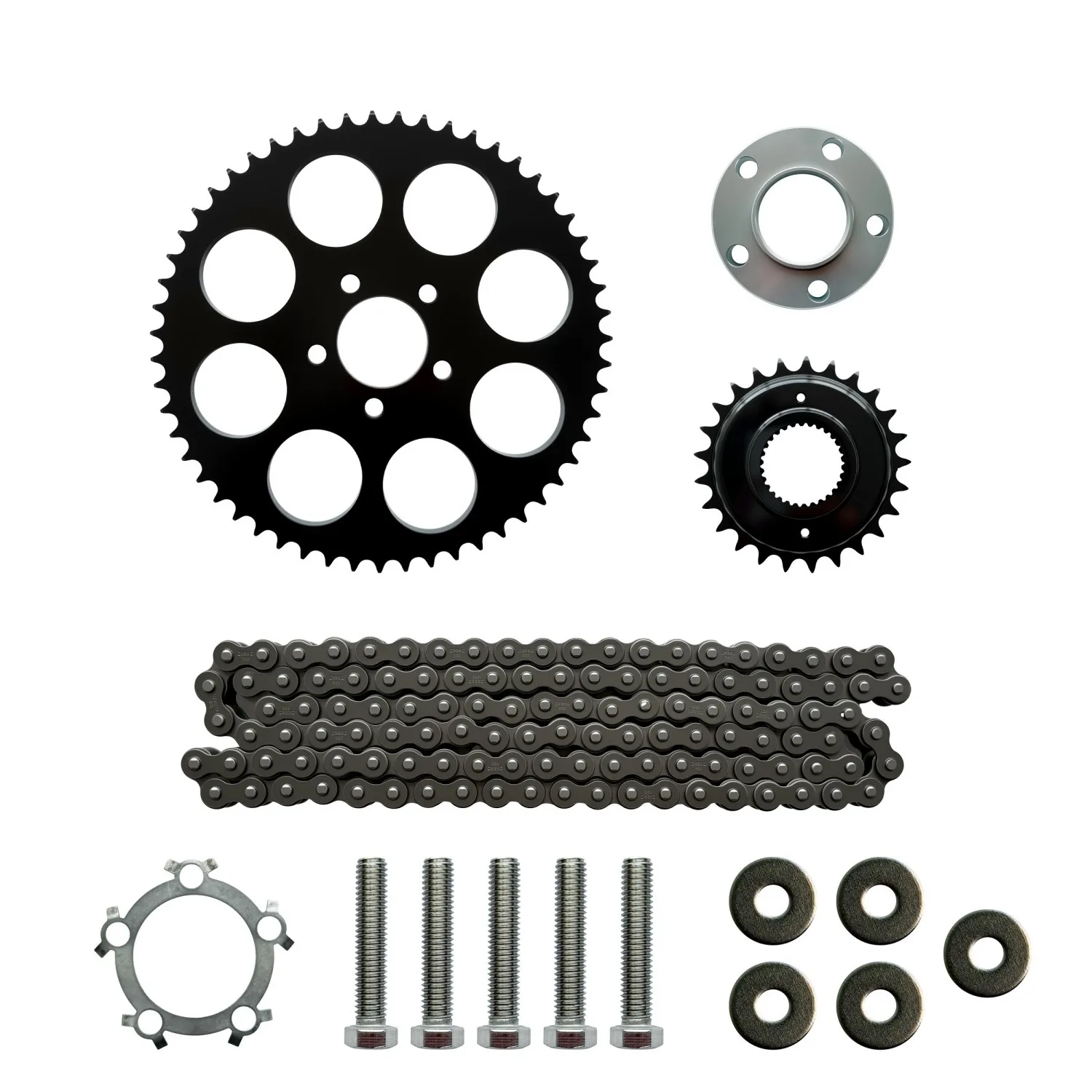 

Motorcycle Parts Black Chain Transmission Sprocket Conversion Kit for Harley 6 Speed Dyna&Softail M8 2006-2017