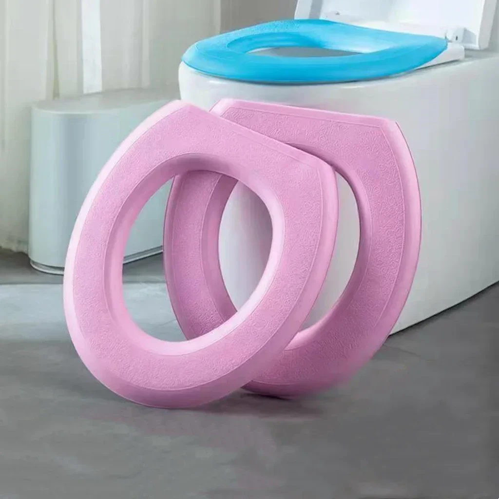 Waterpoof Soft Toilet Seat Cover Bathroom Washable Closestool Mat Pad Cushion O-shape Toilet Seat Bidet Toilet Cover Accessories