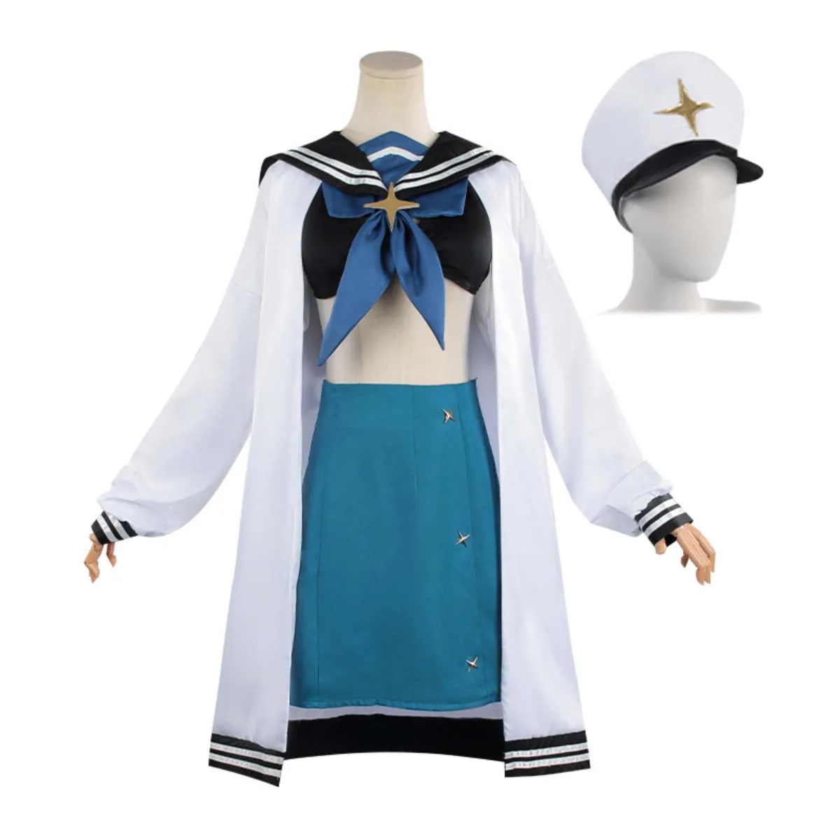 

Women Halloween Party Anime Gushing over Magical Girls Akoya Matama Cosplay Costume