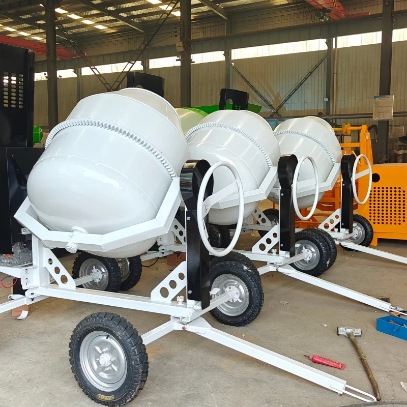 New Trailer Type Concrete Mix Tank Off-road Shock Absorbing Frame Diesel Driven Mountain Remote Construction Mixing Equipment