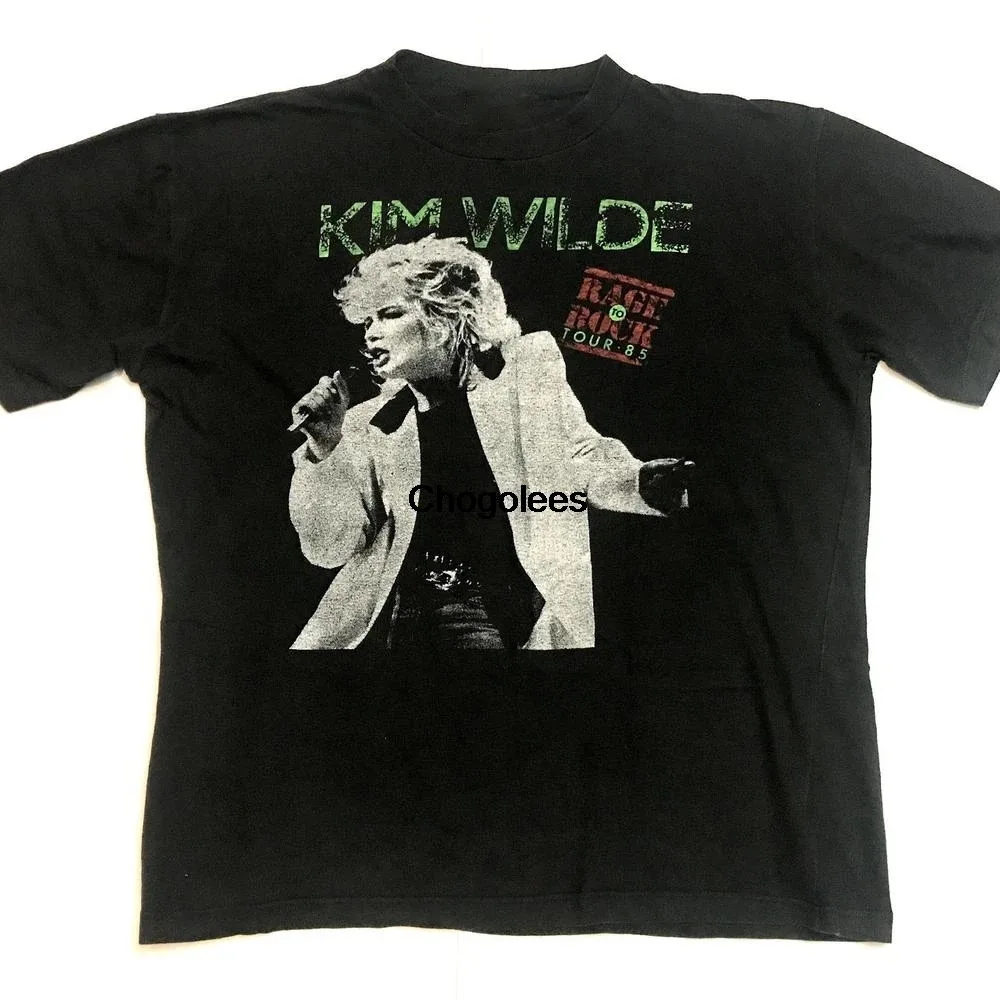 Rage R ock Tour 85 Signed Kim Wilde Shirt Classic Black Unisex S-5XL KE041