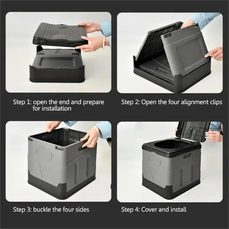 Portable Folding Toilet for Outdoor Camping Potty for Adult Self-Driving Travel  Seat ToiltToilet for KidEmergency Cover Design