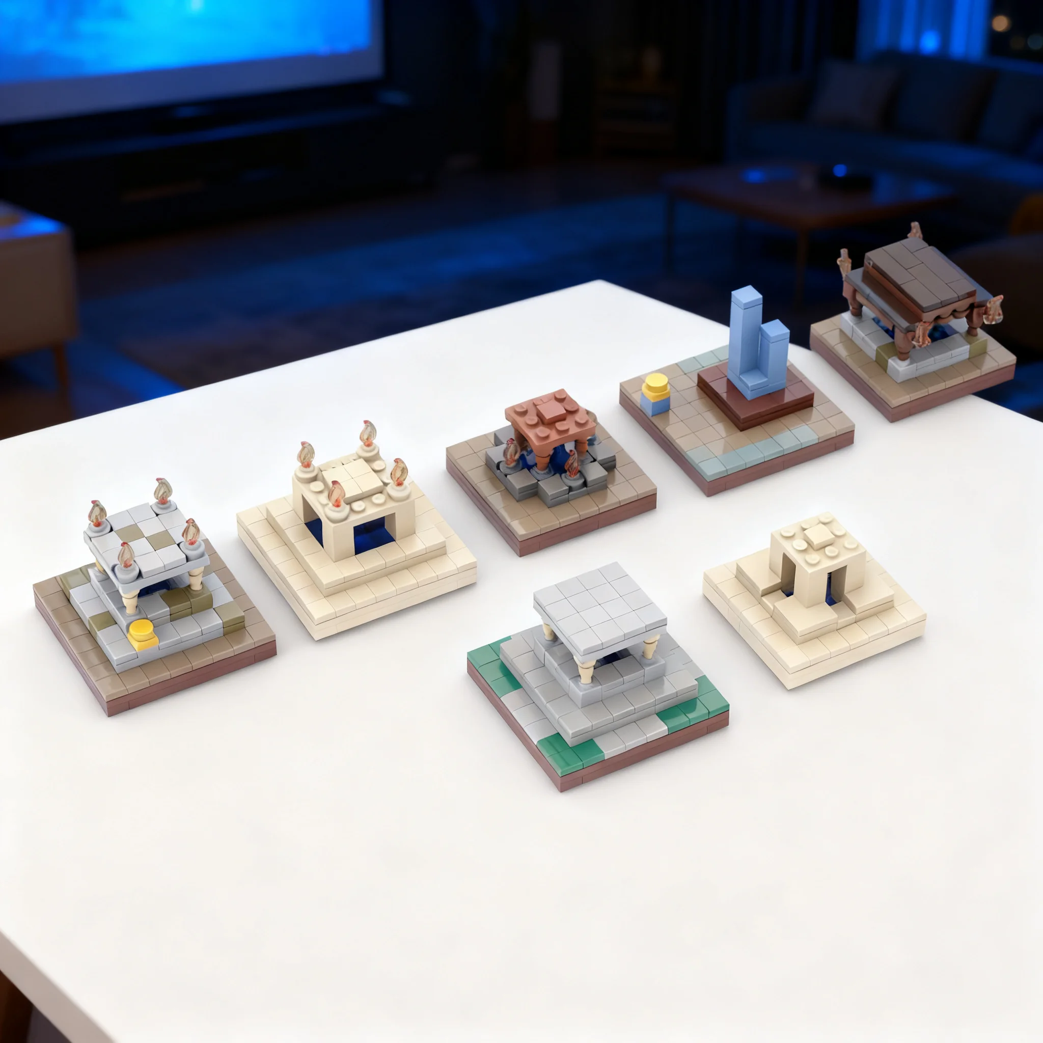 738pcs MOC Micro MC Village Wells Model Building Blocks Toys Christmas Gift Architecture Assemble Collection Display Creative