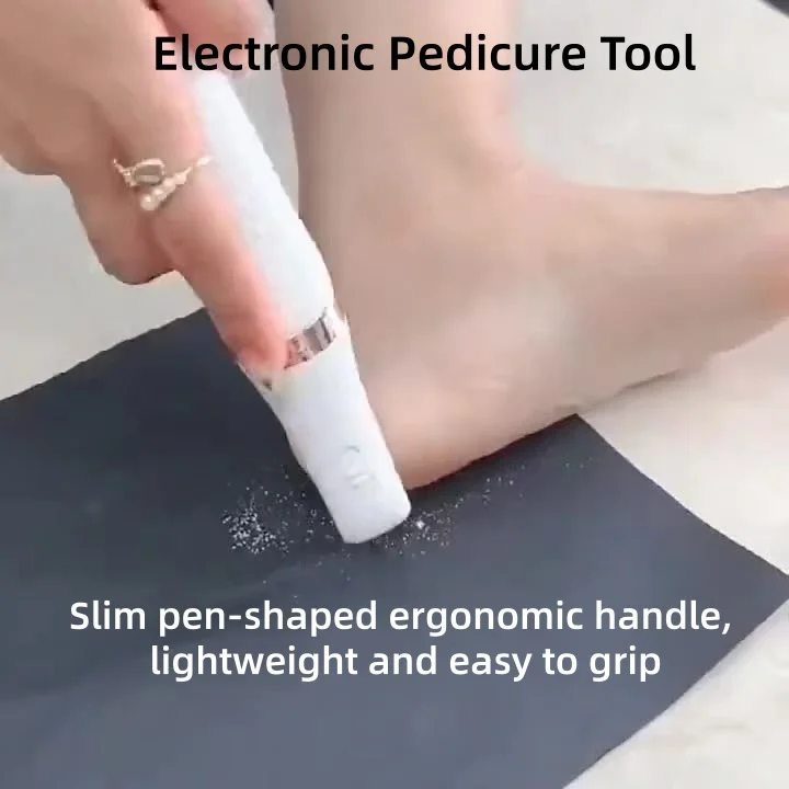 Home Use Electric Foot Grinder Rechargeable Foot Callus Remover with LED Light Ergonomic Portable Pedicure Tool