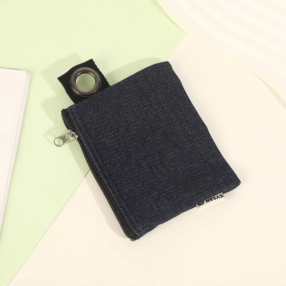 10pcs Coin Purses DIY Canvas Plain Cross Travel  Protable Short Storage Bag Mix Color