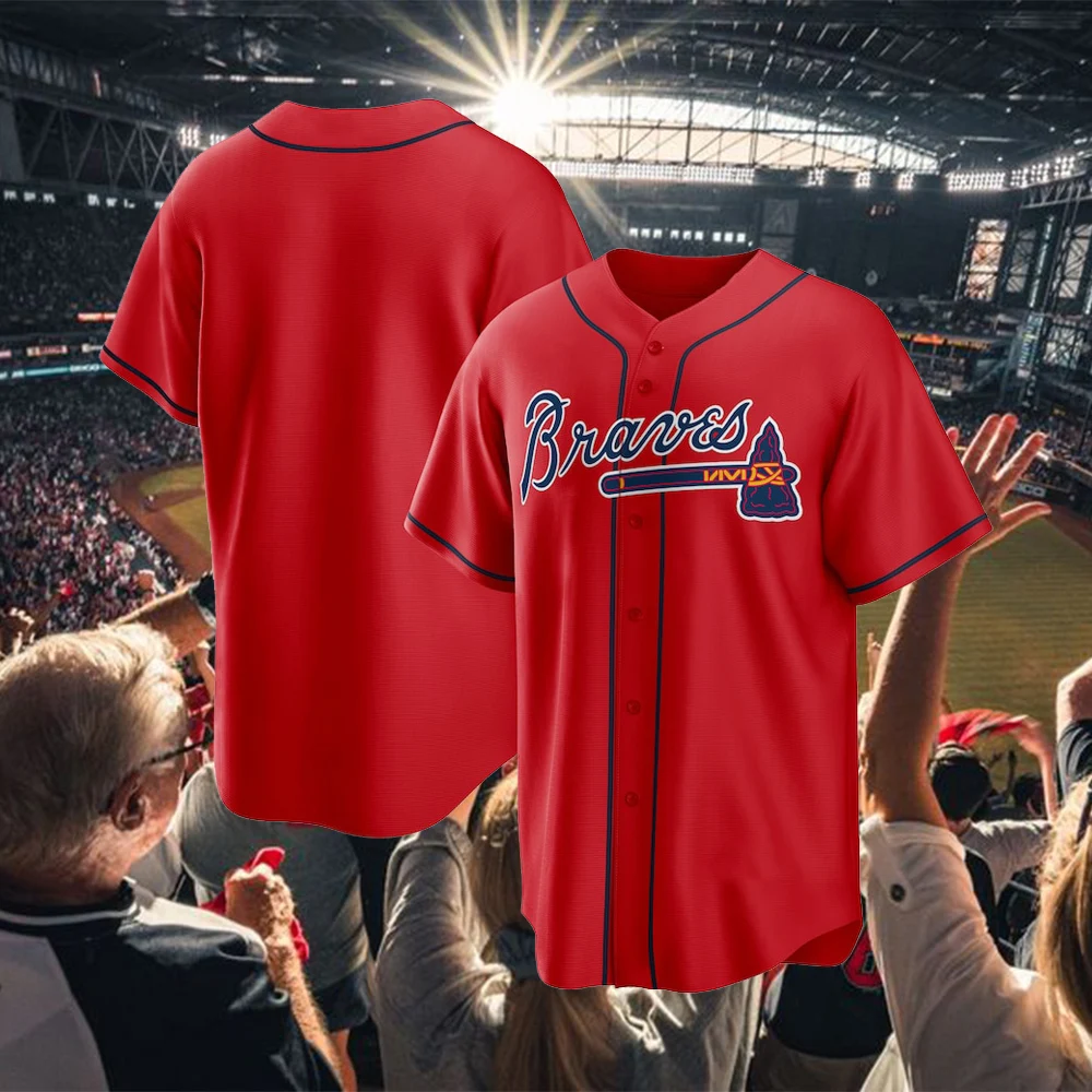 New Atlanta Braves Baseball Jersey Jersey Summer New Fashion 3D Printing Adult and Child Fashion Trend Baseball Jersey