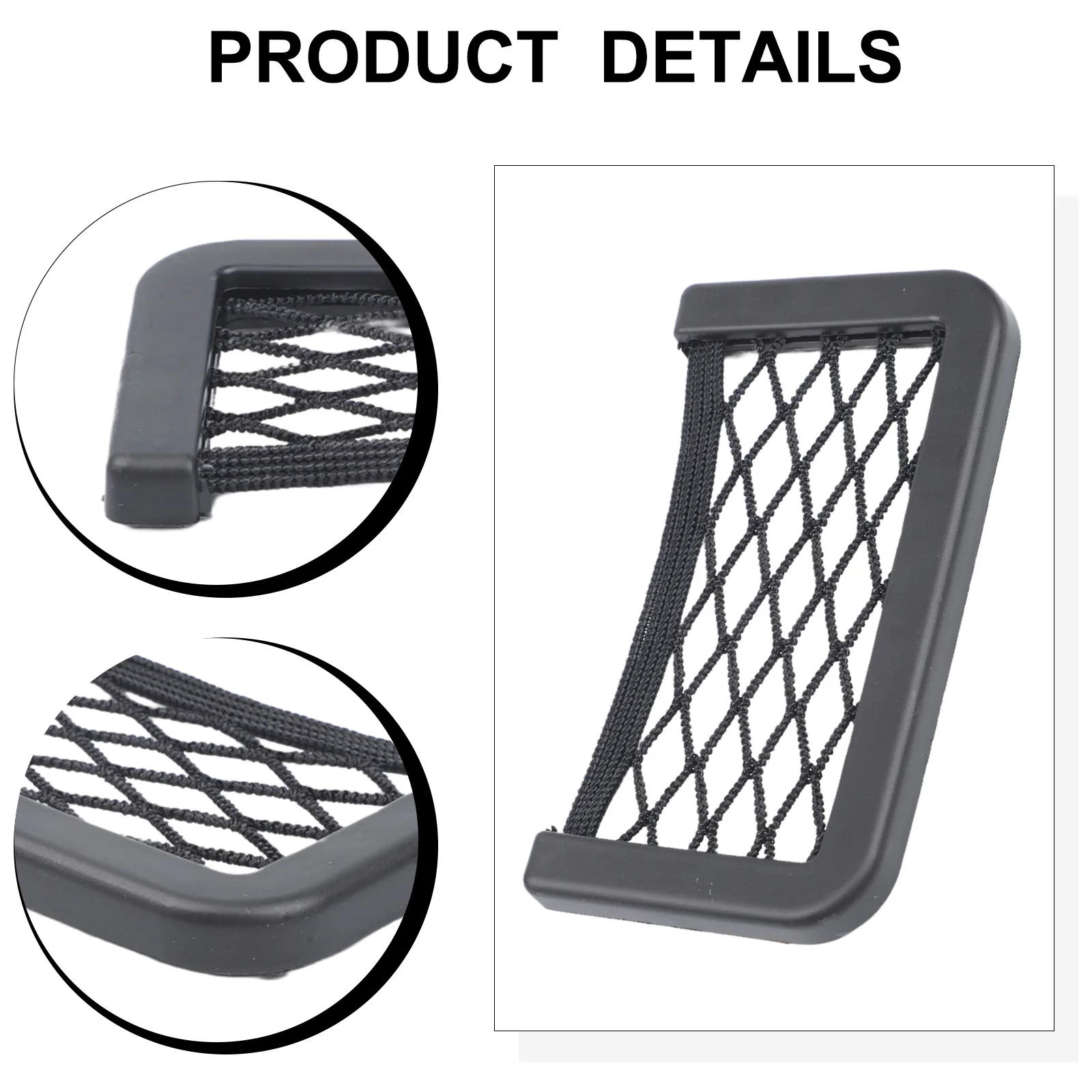 Auto Interior Door Side Elastic Net Bag for Phones Drink Containers Earbuds and Other Small Onboard Essentials