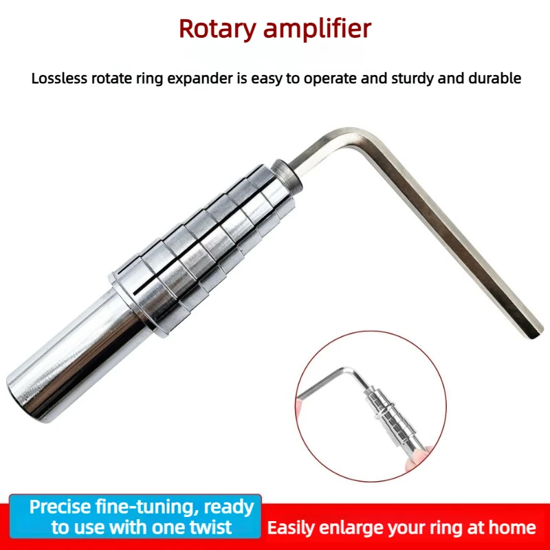 Hammering and Rotary Ring Sizer Adjuster - Handheld Ring Stretcher Expander Tool for DIY Jewelry Making & Repair