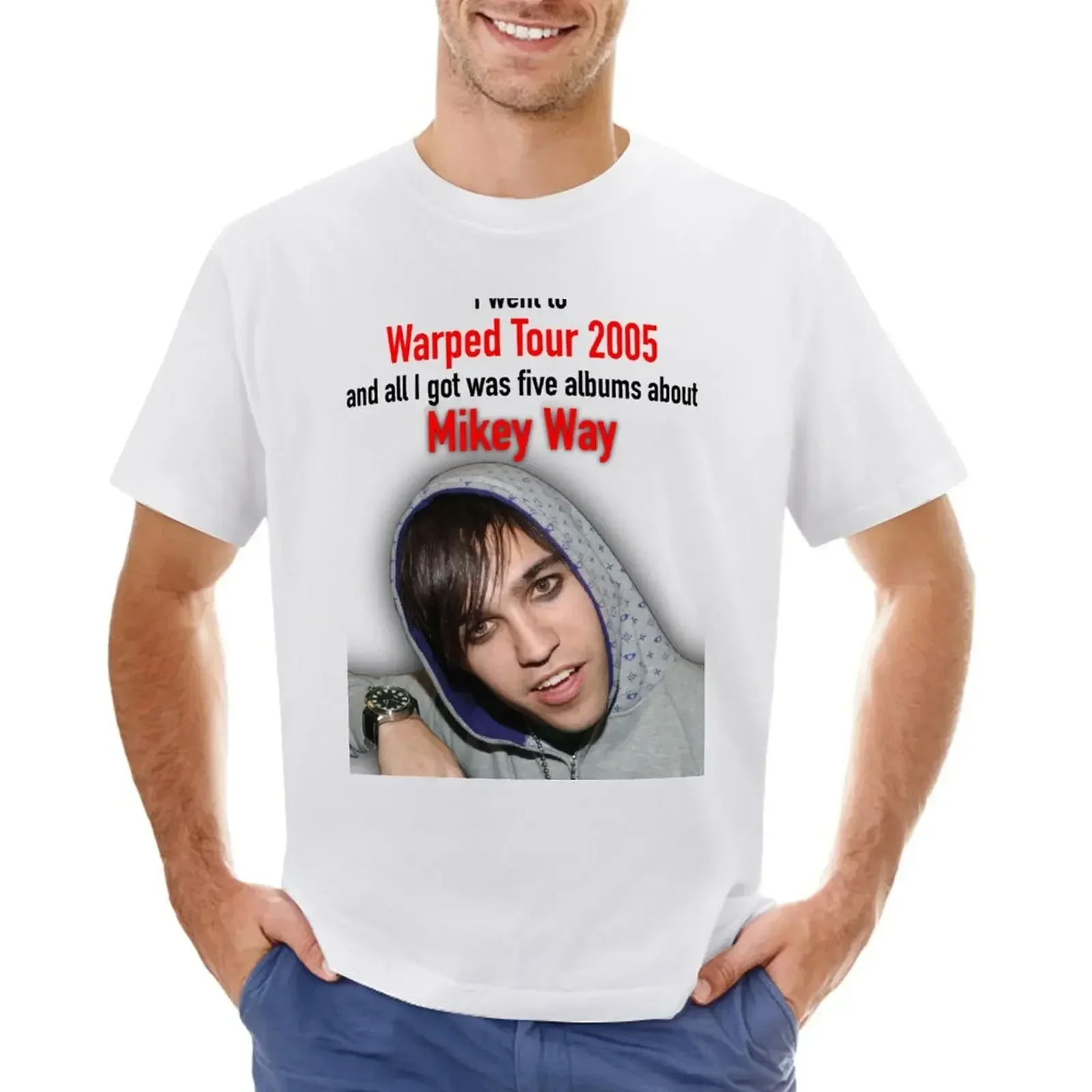 I went to WARPED TOUR 2005 T-Shirt custom shirt graphics man clothes oversized t shirt men