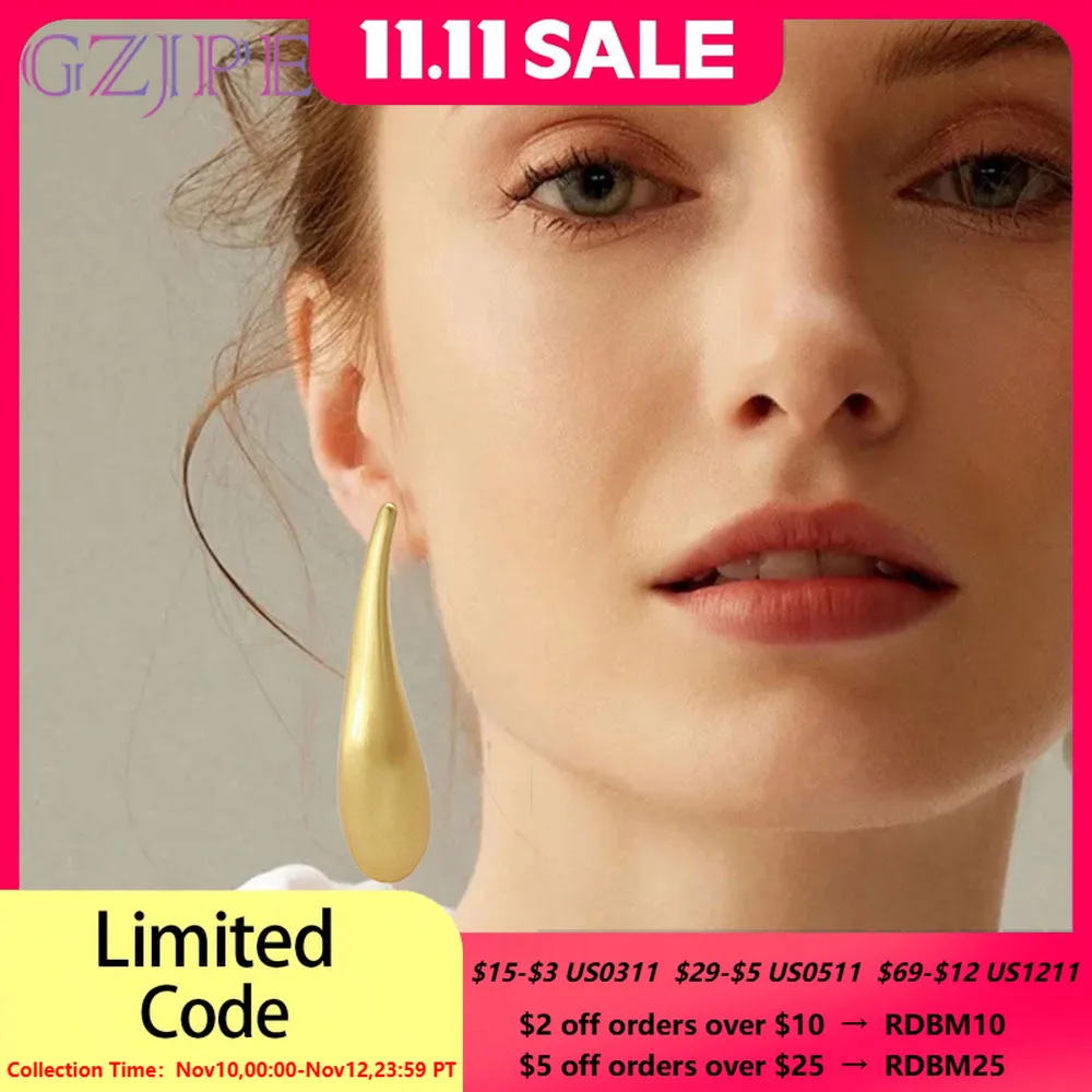 

GZJPEI 6cm Long Water Drop Earrings Exaggerate Teardrops Dangle Earrings Fashion Statement Punk Jewelry Gifts For Women 2025 New