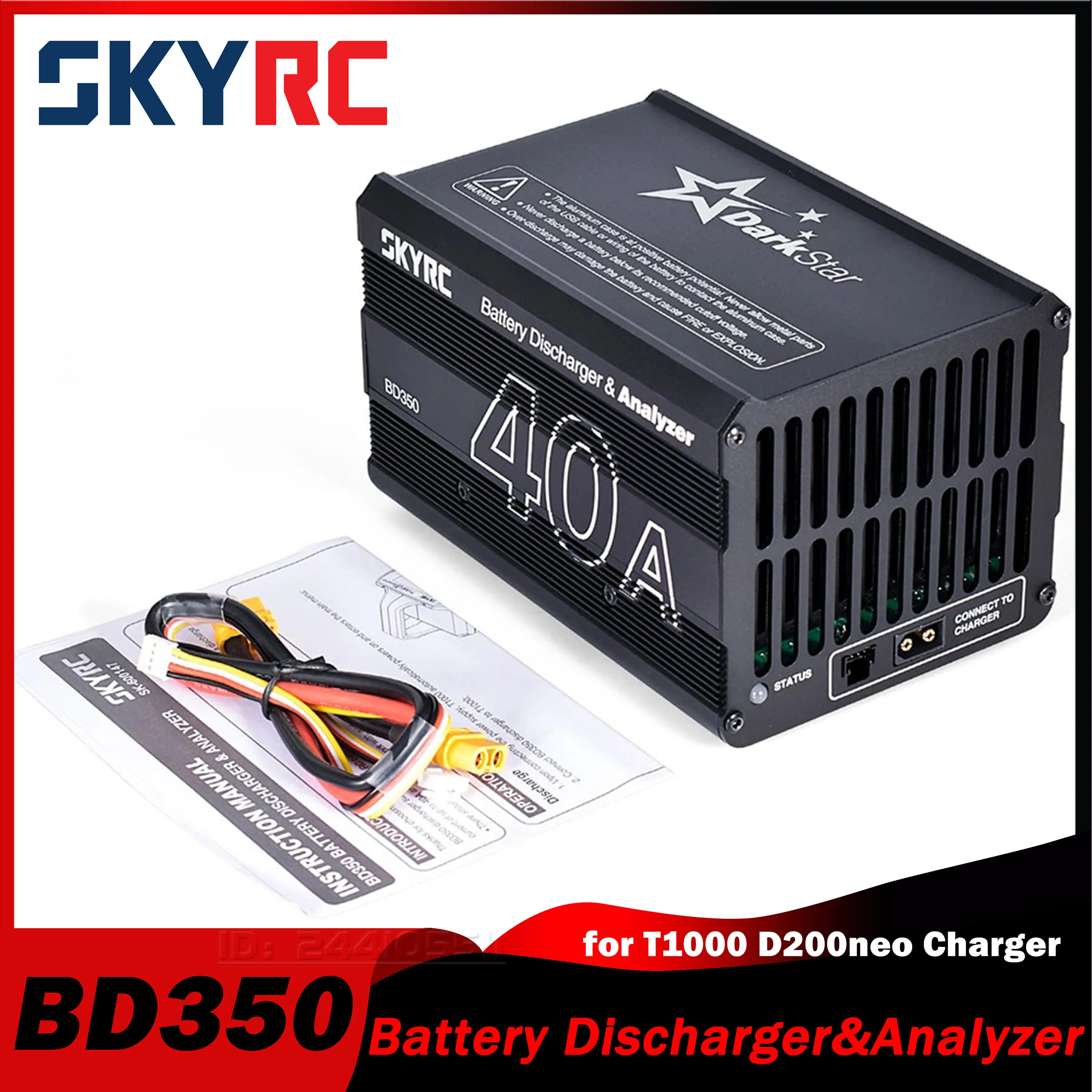 SKYRC BD350 40A 350W Battery Discharger&Analyzer Checker Lipo NiMH LiHV DC 5V for T1000 D200neo Charger RC Racing Car Model Part