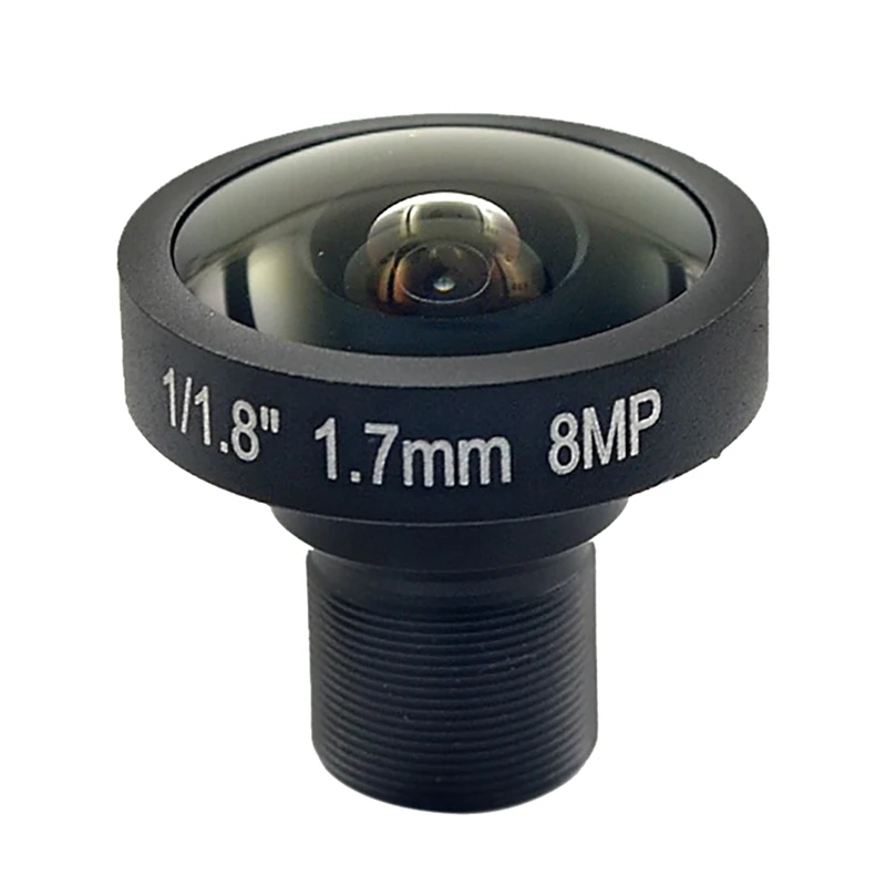 8MP Camera Lens 1.7Mm Focal Length 1/1.8Inch M12 Panoramic Fisheye Lens 185° Viewing Angle For CCTV Surveillance Camera