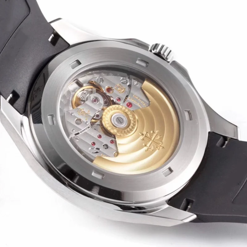 الجملة 3K Patek 8.1 مللي متر رقيقة جدا 5167A مضيئة الغوص ساعة Cal.330 الميكانيكية فيليب الساعات للرجال مع حزام مطاطي