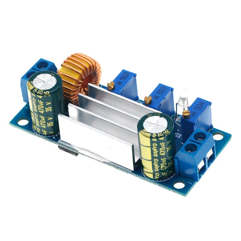 Automatyczna ochrona! 5A Max DC-DC XL4005 Moduł zasilacza obniżającego napięcie regulowana płytka ładująca litowo CC/CV dla Arduino