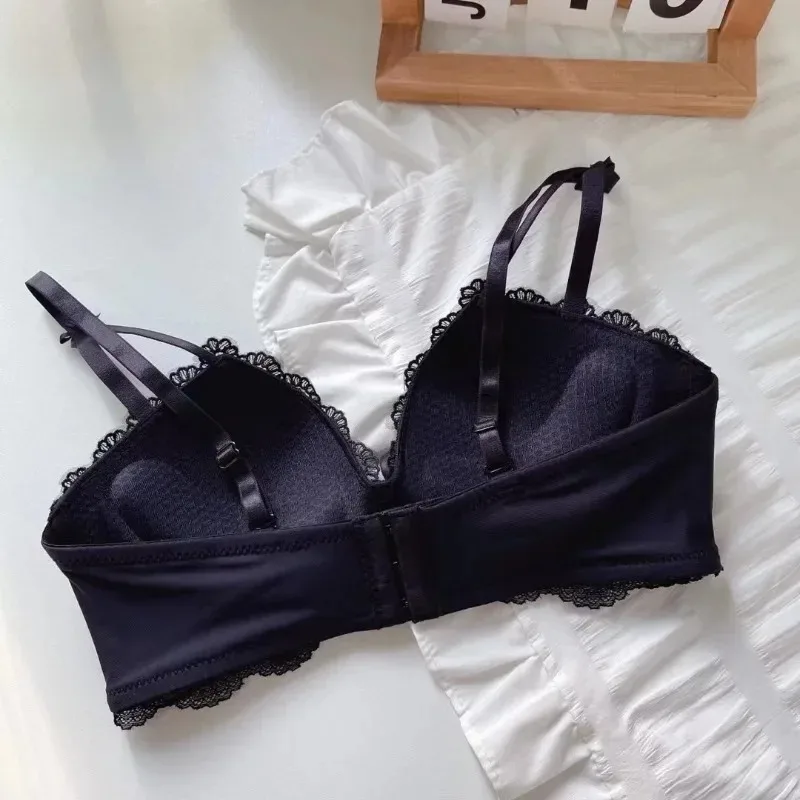 Anti Sagging Bralette Mujer Seamless Bras for Women Sexy Lingerie Korean Push Up Bra Brassiere Black Underwear Cute Korean Style