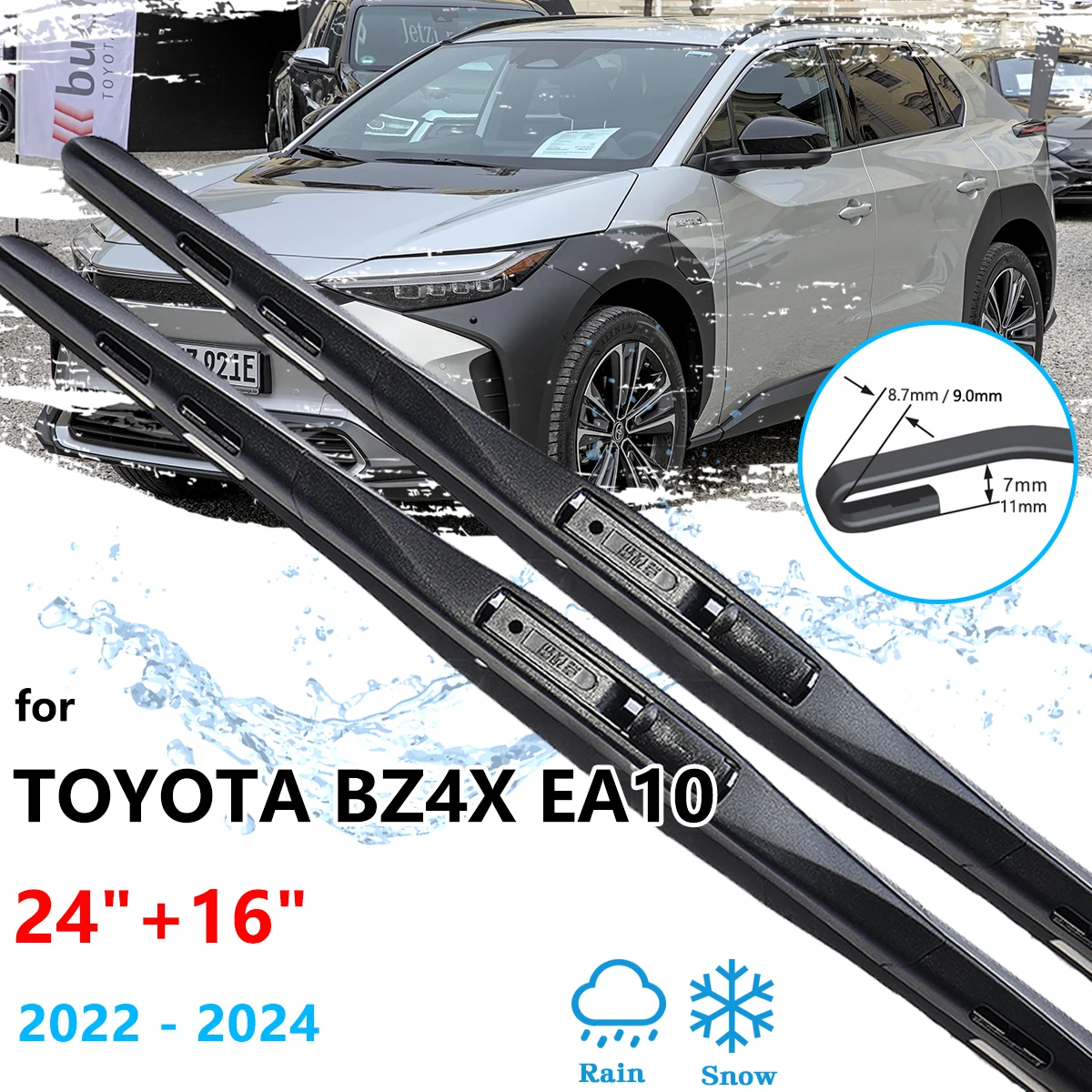 Do Toyota bZ4X EA10 2022 2023 2024 Pióra wycieraczek przednich Szczotki do czyszczenia przedniej szyby Nowa aktualizacja Akcesoria samochodowe