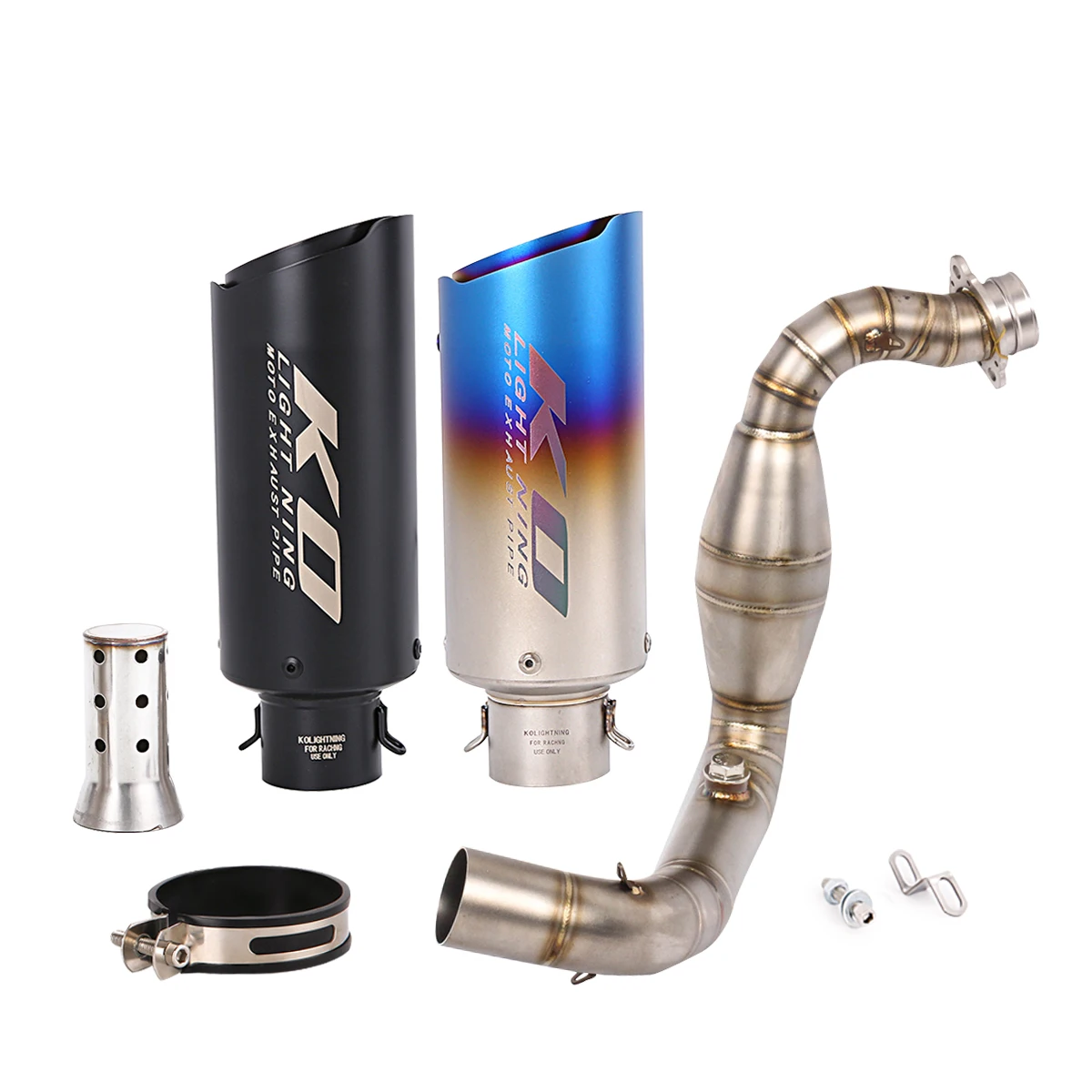 

Motorcycle Exhaust Pipe Mid Connect Tube Slip On 51mm Muffler With DB Killer Stainless Steel For BMW G310GS G310R All Years