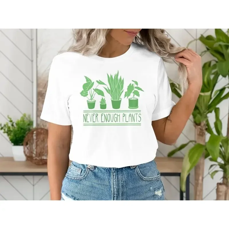Funny Gardening T Shirt For Women Vintage Gardener Never Enough Plants PlanT Lover Mom